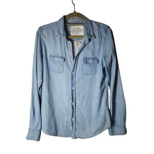 Frank & Eileen Sky Blue Button-Up Blouse